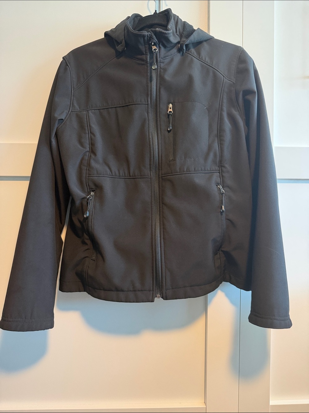 Women’s Black Softshell Hooded Jacket